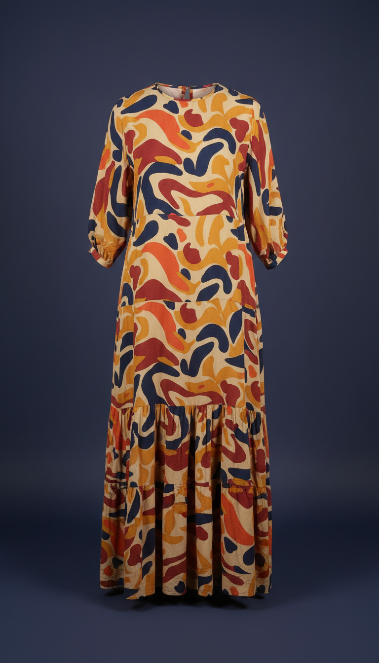 Vibrant Patterned Maxi Dress