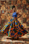 African Print Maxi Skirt editorial fashion photo