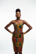 Ankara Bodycon Dress - Vibrant Editorial
